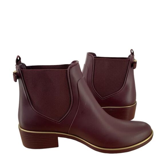 Kate Spade Rubber Rain Boots Women's Size 10 Water Proof Chelsea Ankle Bootie - Picture 5 of 11